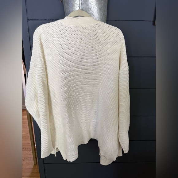 Marine Layer Catalina Cardigan Cotton Open Knit Open Front Sweater Milk large - Picture 4 of 6